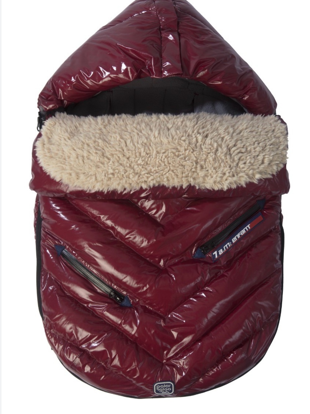 7 A.M. Enfant Burgundy Polar Igloo Bunting Size Large